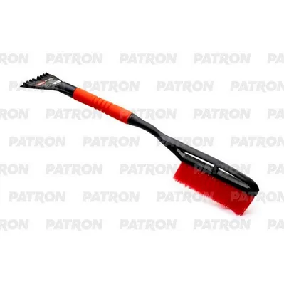 Щетка для снега 635 мм усиленная, скребок 11 см, 4-х рядная щетина PATRON PAW635