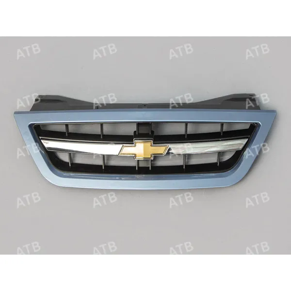 Решетка радиатора Daewoo Nexia 1 2008-2016 рестайлинг Chevrolet Серо-голубой GCW верх ATB 1ADN10JAWCGCW