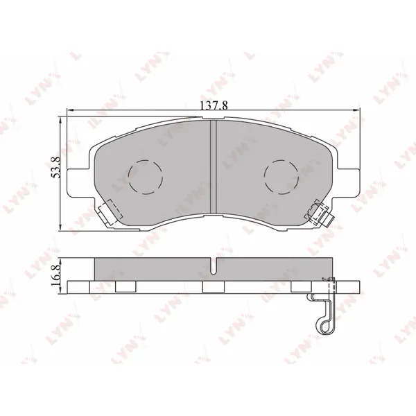 Тормозные колодки LYNXauto BD-7105
