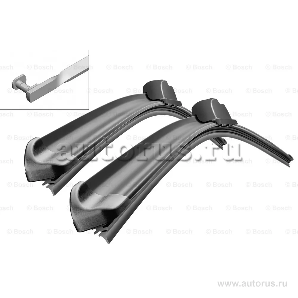 Щетка стеклоочистителя 650/550 мм бескаркасная комплект 2 шт BOSCH AeroTwin 3 397 118 957