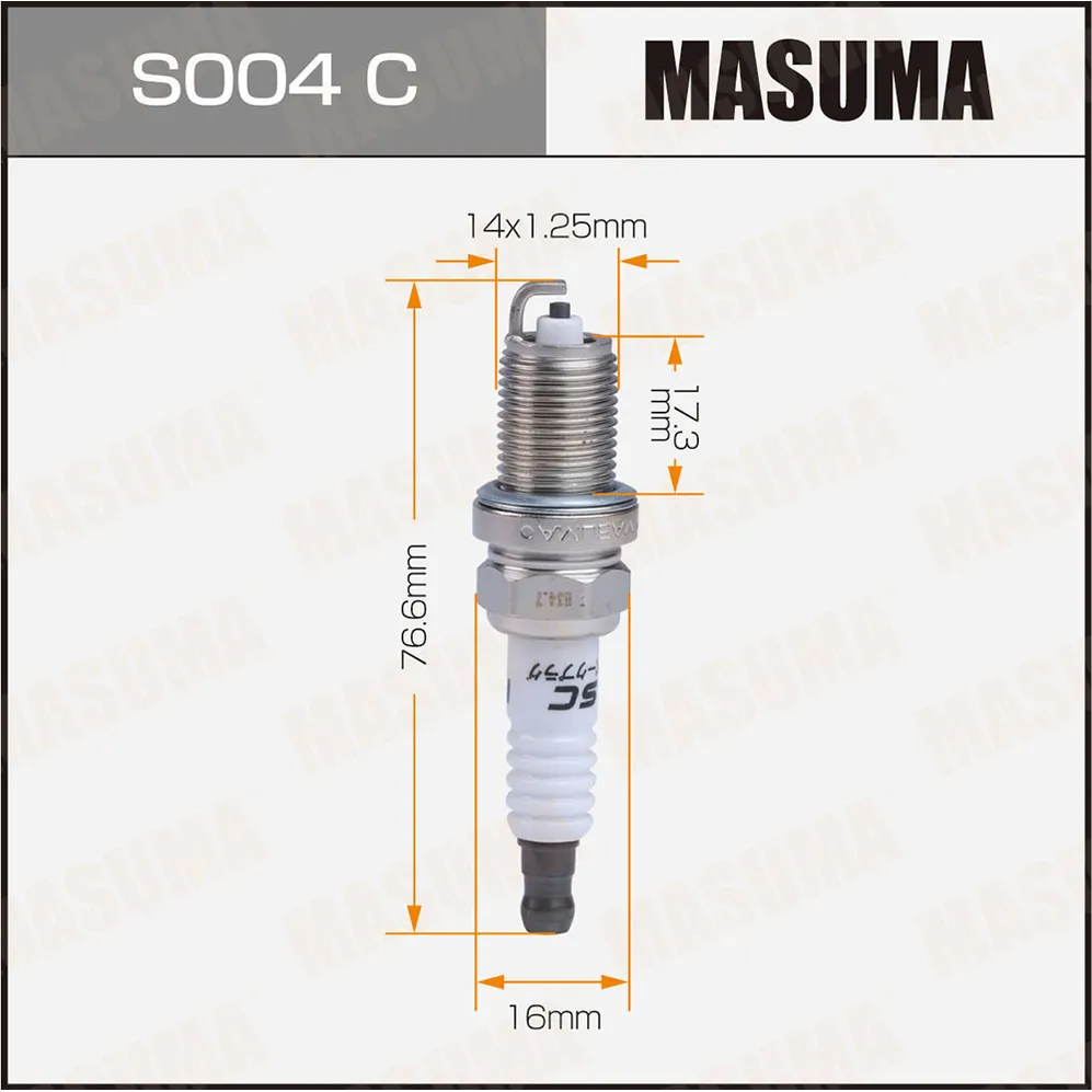 Свеча зажигания BKR5EYA-11 (2526) MASUMA S004C