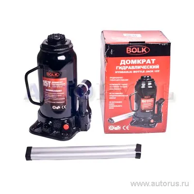 Домкрат гидравлический бутылочный 15т 230-460 мм BOLK BK51009