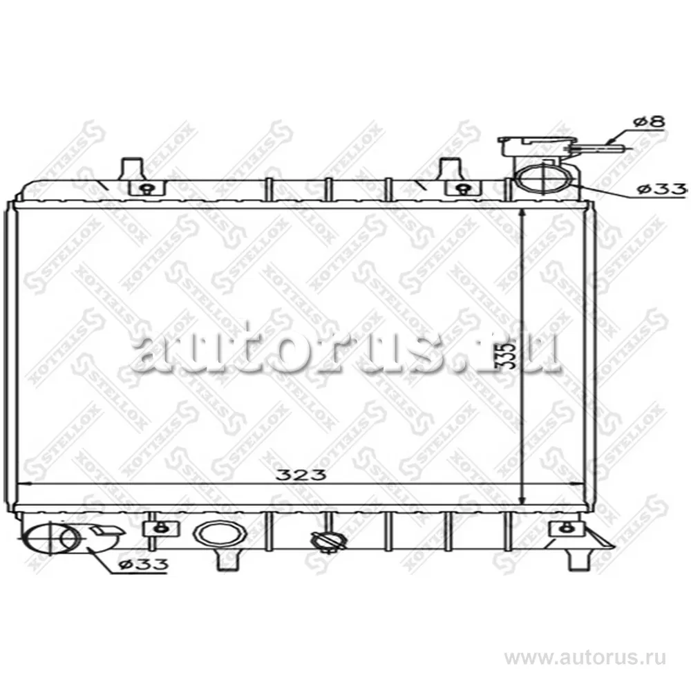 Радиатор системы охлаждения МКПП Hyundai Accent 1.3/1.5/1.6 00> STELLOX 10-25168-SX
