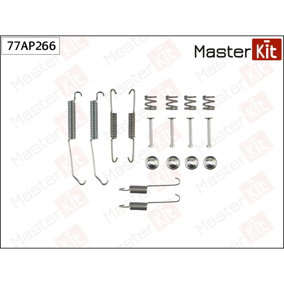 Комплект установочный барабанных колодок Peugeot 306 (7B, N3, N5) 1993 - 2003 MASTERKIT 77AP266