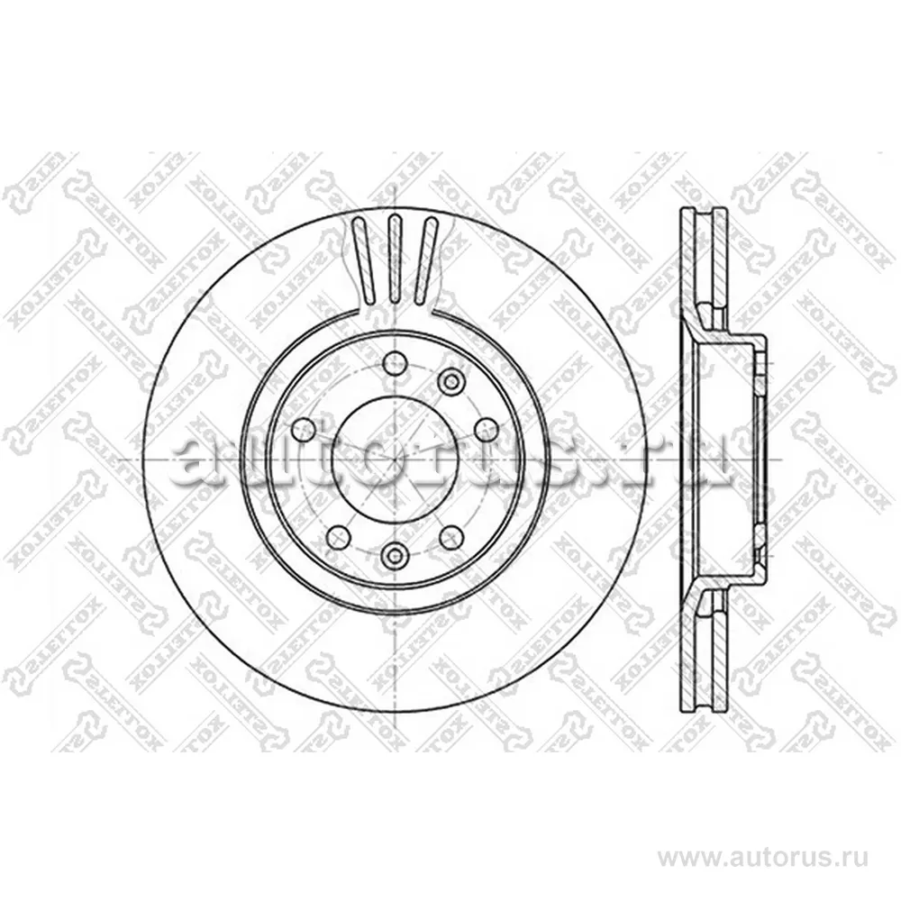 Диск тормозной передний CITROEN XM 2.0/3.0/2.1D 9 283X26/48 STELLOX 60209920V_SX