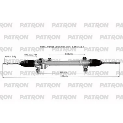Рейка Рулевая TOYOTA PRIUS LIFTBACK ( W2 ) 03-09 PATRON PSG3246