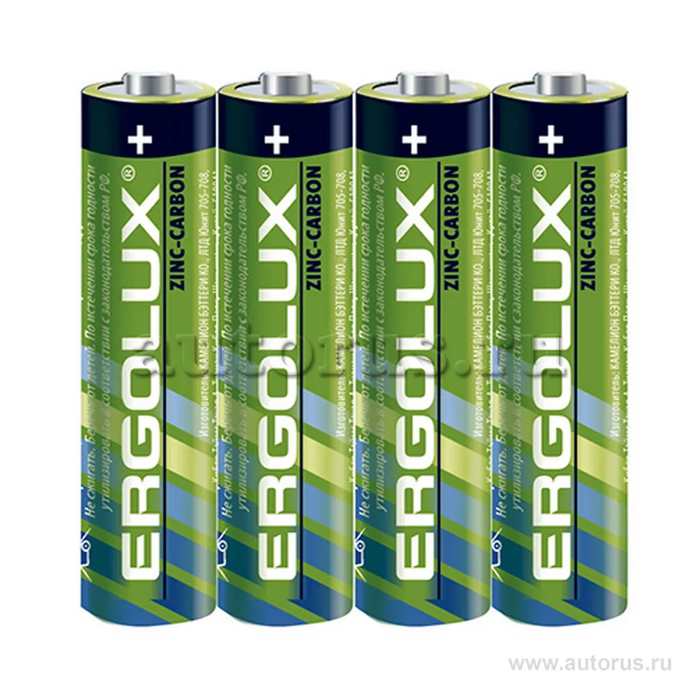 Батарейка солевая ERGOLUX Zinc-carbon AAA 1,5V (4 шт) R03SR4