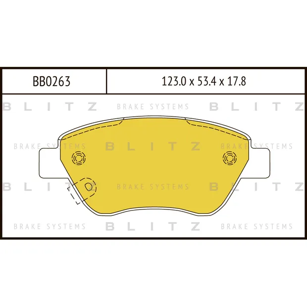 Колодки тормозные дисковые передние OPEL Corsa 06 -> BLITZ BB0263