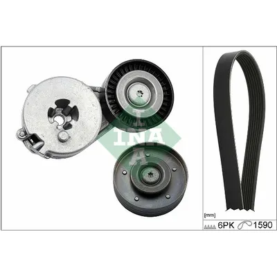 Комплект поликлинового ремня AUDI A4 B8 INA 529050010