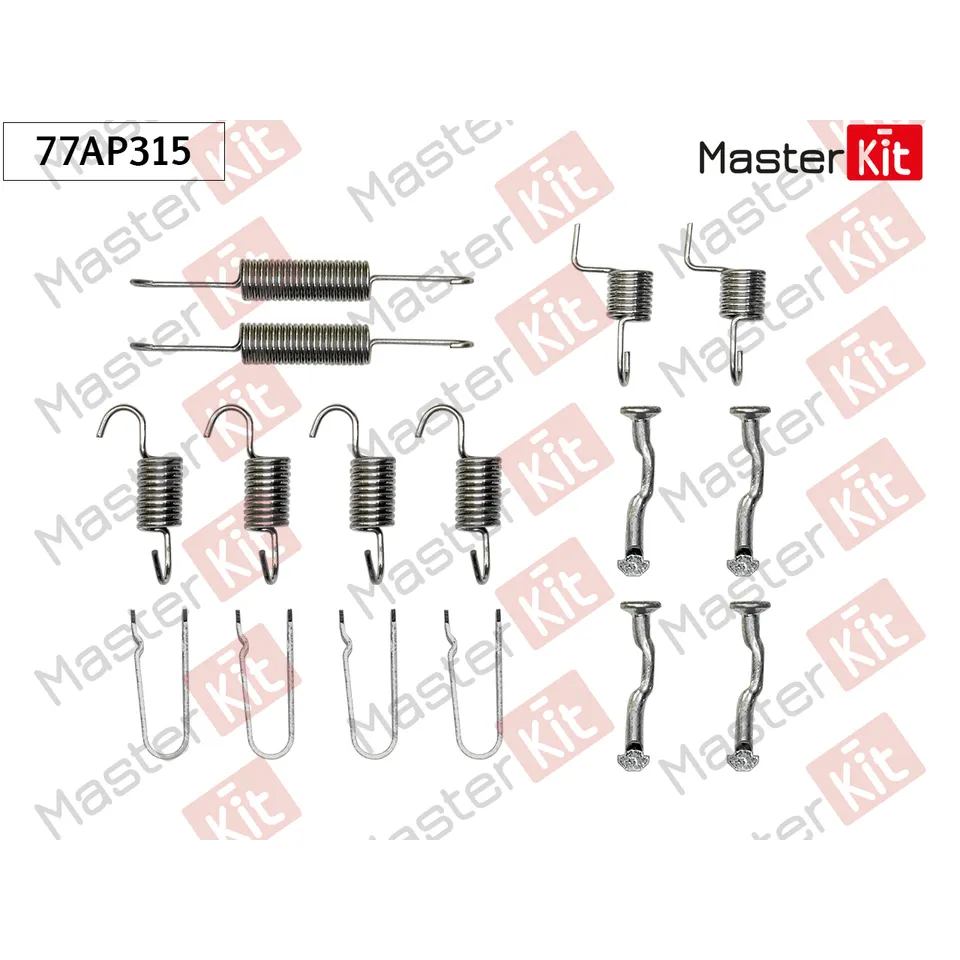 Комплект установочный барабанных колодок Honda CR-V II (RD_) 2001 - 2007 MASTERKIT 77AP315