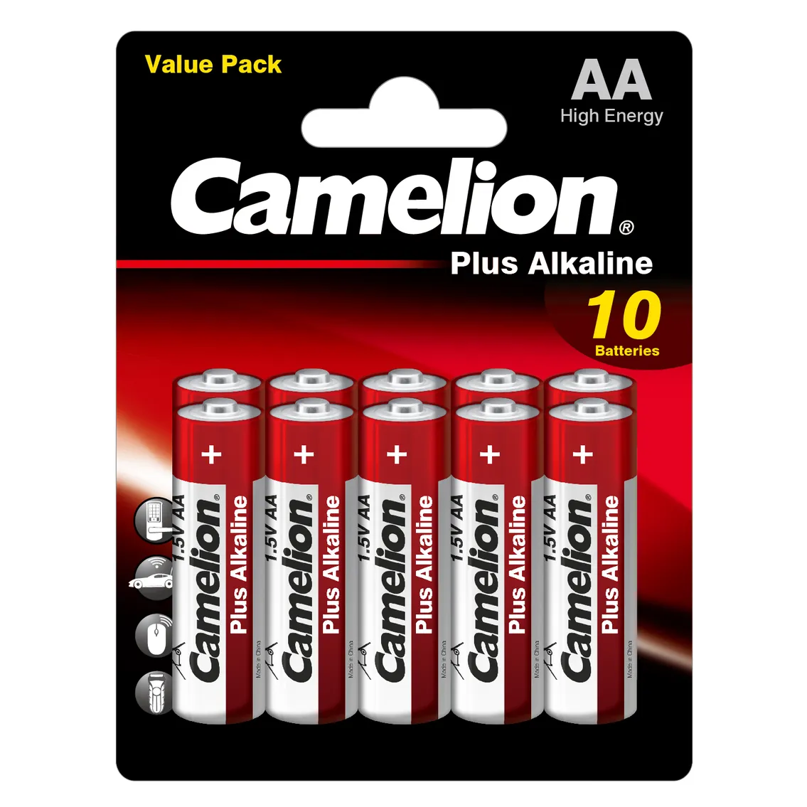 Батарейка алкалиновая Camelion Plus Alkaline AA 1,5V (10 шт) LR6-BP10