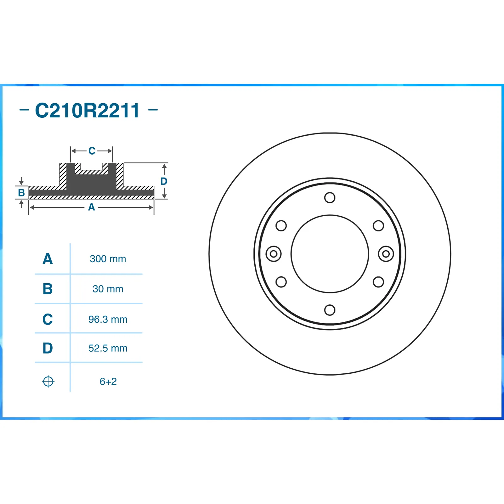 Диск тормозной передний CWORKS C210R2211