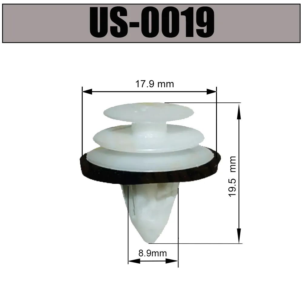 Пистон (клипса) универсальная US-0019 HONDA/MITSUBISHI/NISSAN/TOYOTA УНИП СЕРВИС US-0019