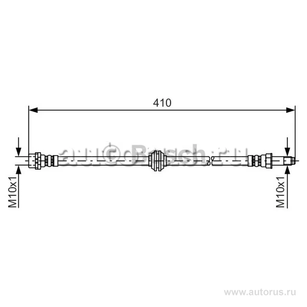 Шланг тормозной пер. BMW E46 1.6-2.8/1.8D-3.0D 98-04 L410 BOSCH 1987476753