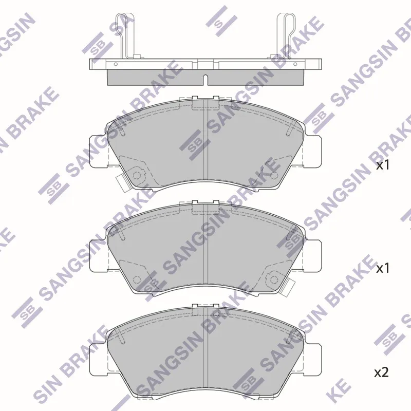 Колодки тормозные дисковые перед SANGSIN BRAKE SP2032A