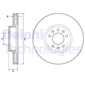 Диск тормозной DELPHI BG4805C