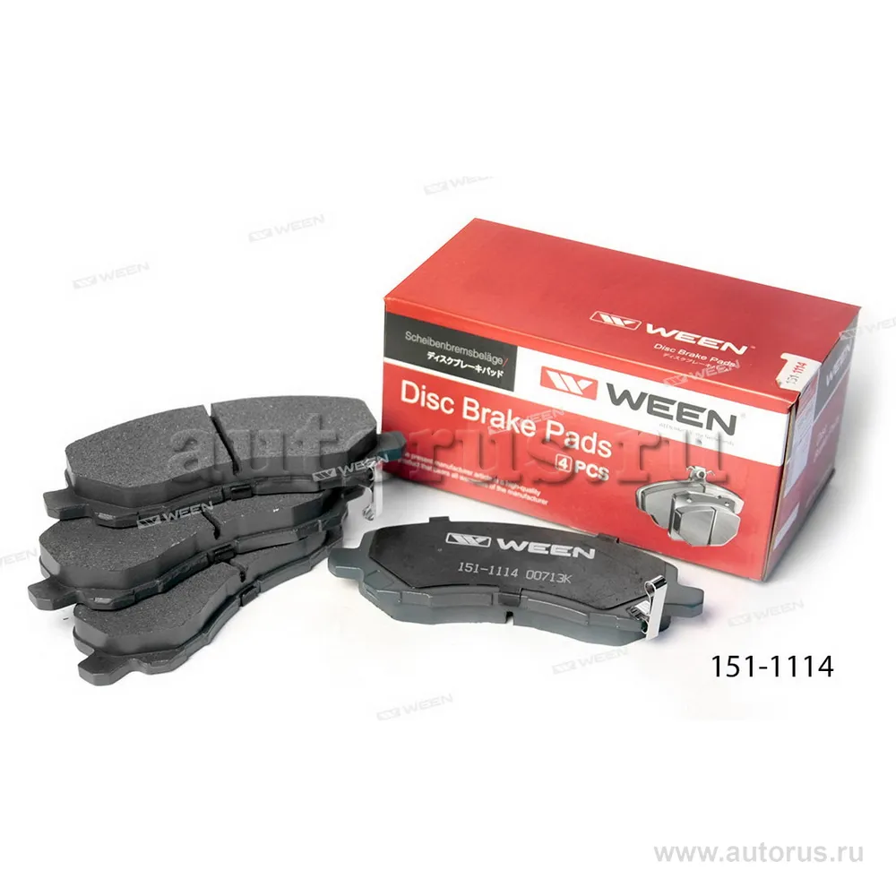 Тормозные колодки дисковые передние MITSUBISHI Outlander III, Airtrek, Galant VI (EA), WEEN 151-1114