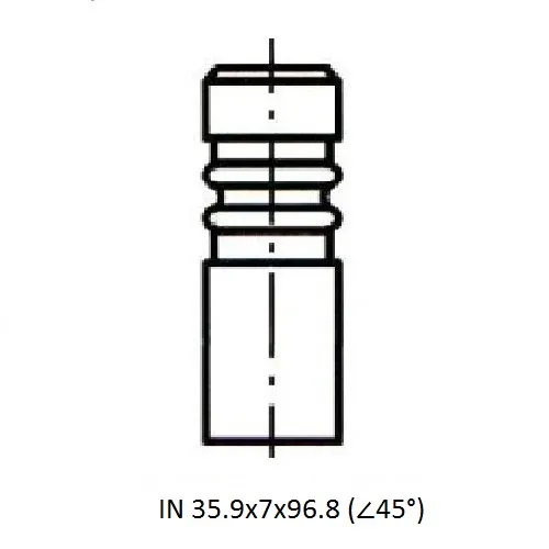 КЛАПАН ДВС IN VAG 1.9 TDI (AFN,AGR,AHF,AHH,AHU,ALH,ASV,AVG) 94- ZIKMAR Z17579R