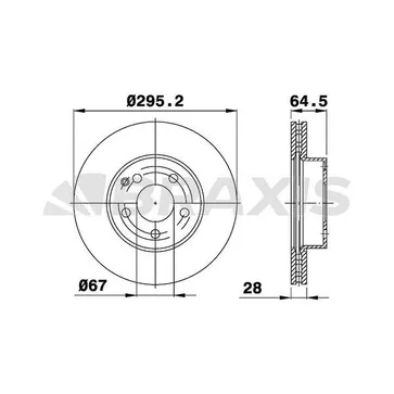 Диск тормозной BRAXIS AE0142