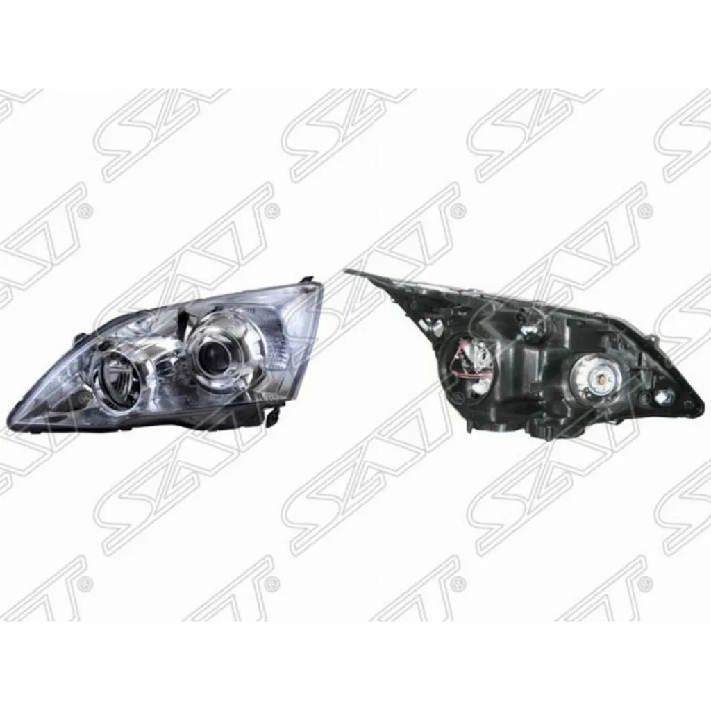 Фара левая линзованная, под корректор внутри хром CR-V III 2007-2012 HDL070010100L