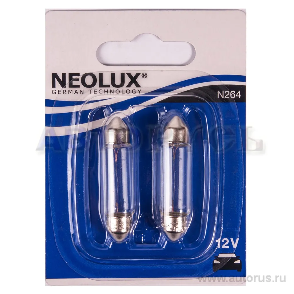 Лампа 12V C5W 10W SV8,5-8 NEOLUX Standart 2 шт. блистер N264-02B