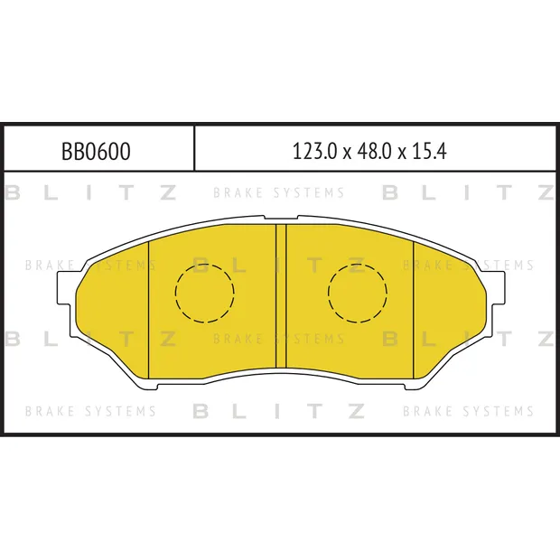 Колодки тормозные дисковые передние MITSUBISHI Pajero Pinin 99-> BLITZ BB0600