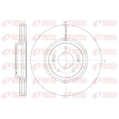 Диск тормозной передний HYUNDAI IX55 08-> REMSA 61462.10