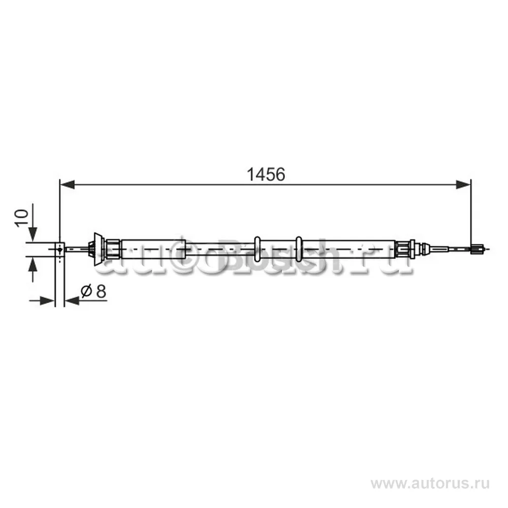 Трос ручного тормоза FIAT PUNTO 99-, BOSCH 1987477561