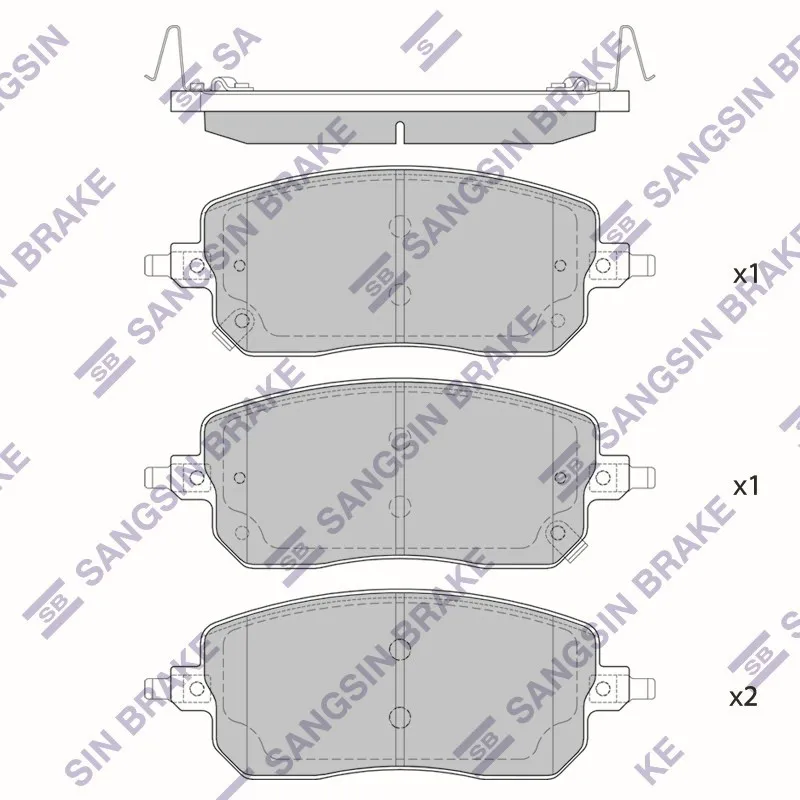 Колодки передние Haval Jolion (21-) 2WD SANGSIN BRAKE SP2932