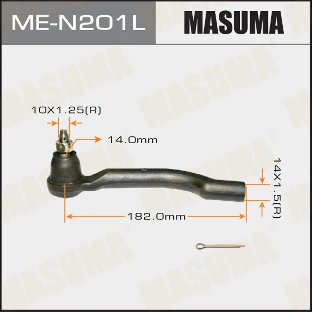 Наконечник рулевой L NISSAN DUALIS MASUMA ME-N201L