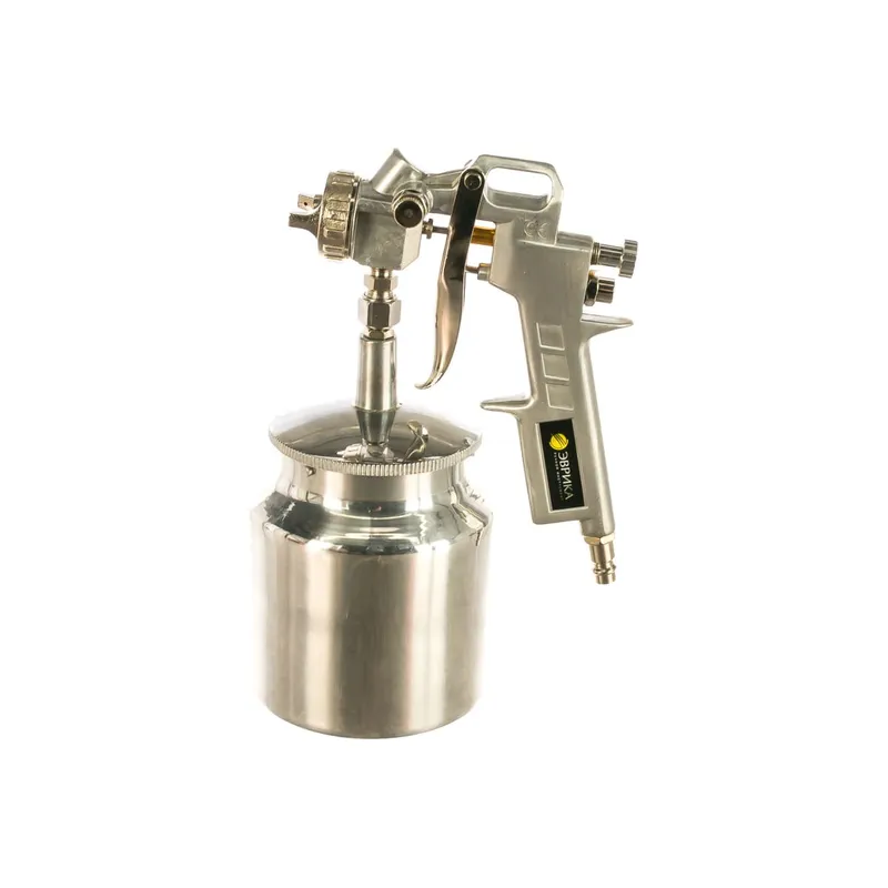 Краскораспылитель ER-76004 пневматический с нижним алюминиевым бачком 750мл (входное отверстие 1 4,с ЭВРИКА ER76004