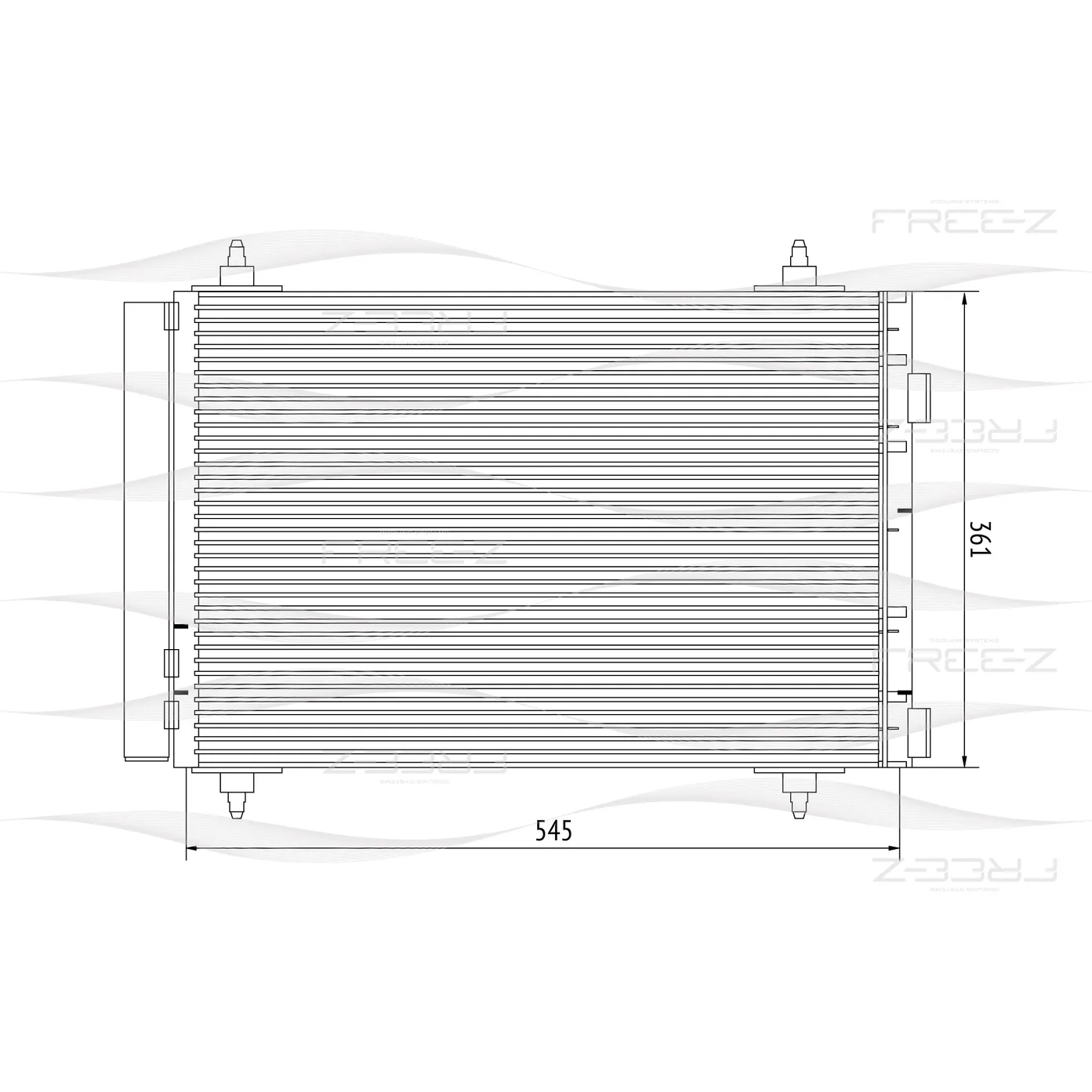 Радиатор кондиционера CITROEN Berlingo/C4 04->PEUGEOT 307/308/408/Partne FREE-Z KC0254
