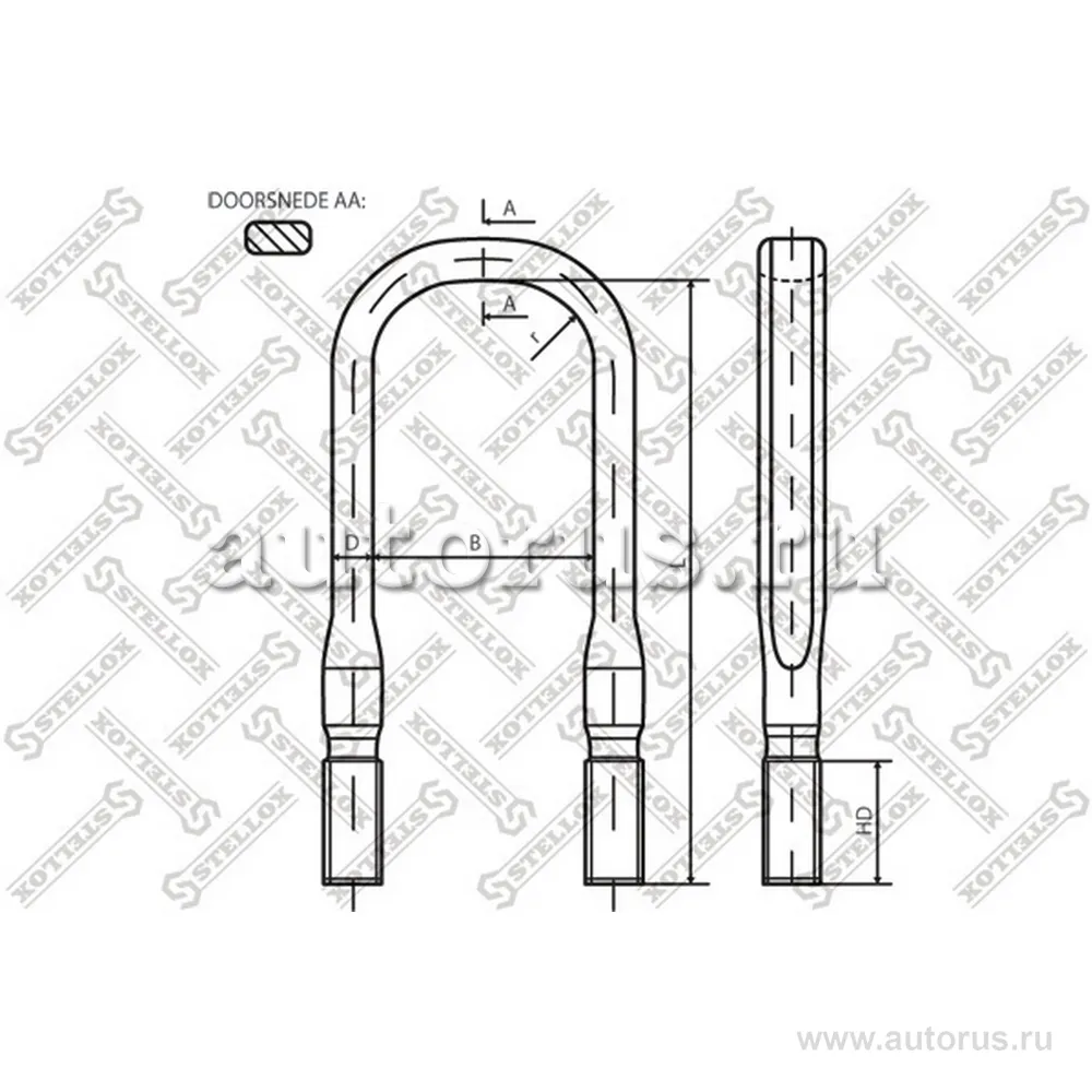 Стремянка 92/98xM24x3x310-U приплюсн. сверху SCANIA STELLOX 84-64253-SX