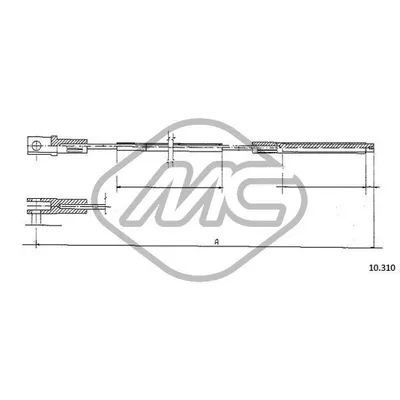 Трос сцепления VW TRANSPORTER 1,6 Metalcaucho 83612