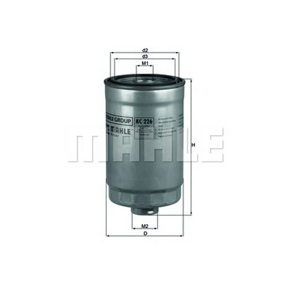 Фильтр топливный KNECHT/MAHLE KC 226