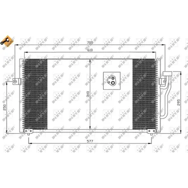 Радиатор кондиционера MITSUBISHI CARISMA 95-06 NRF 35293