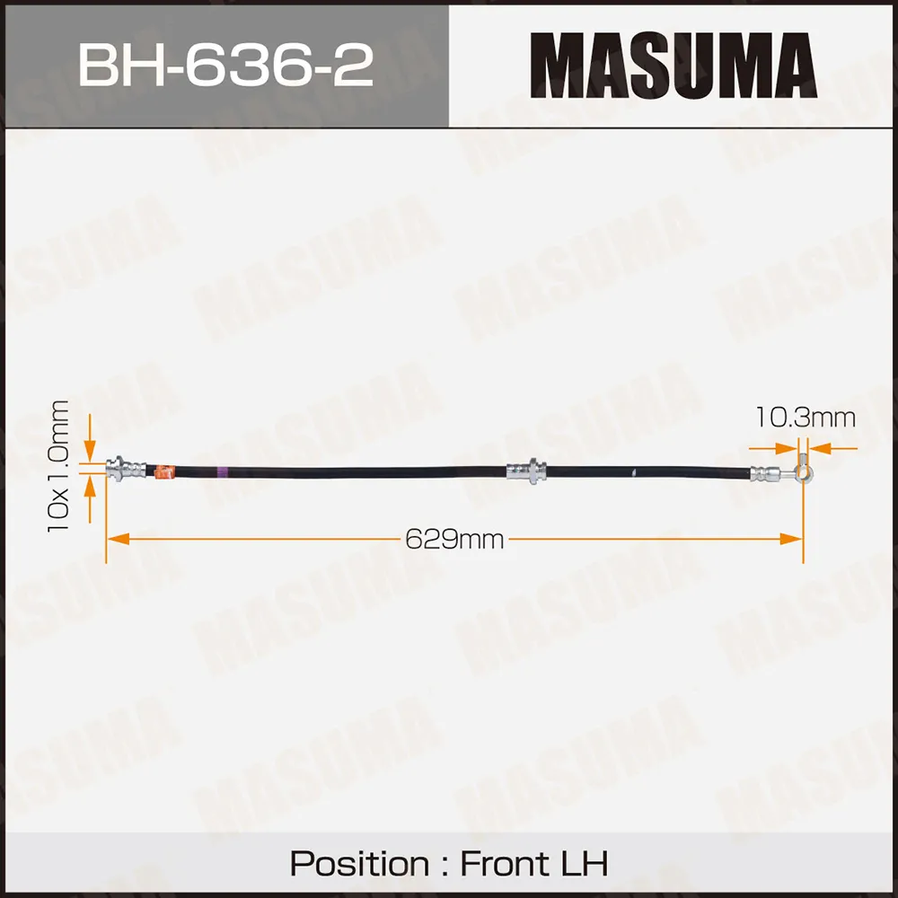 Шланг тормозной передний L INFINITI FX35 MASUMA BH-636-2