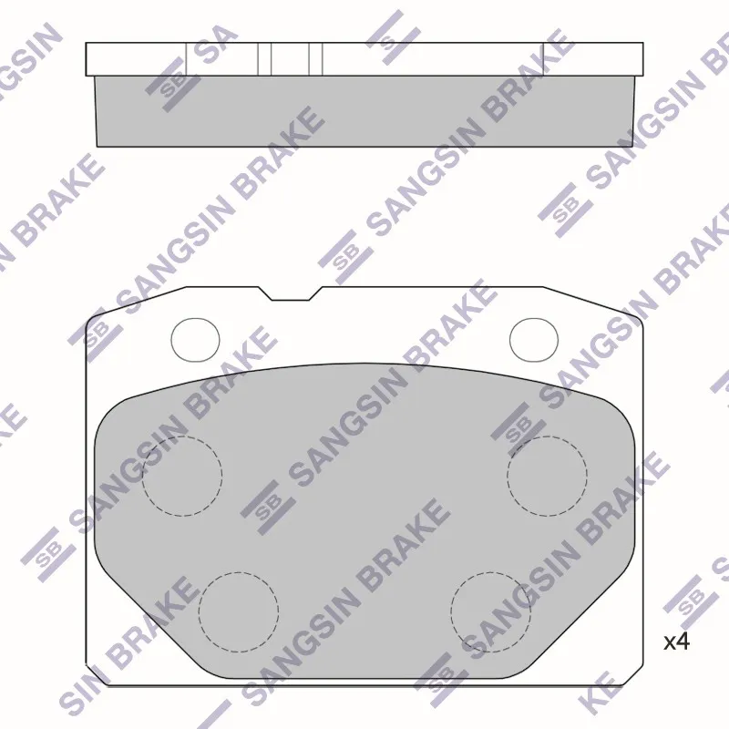 Колодки тормозные передние LADA 2101-2107 SANGSIN BRAKE SP1199
