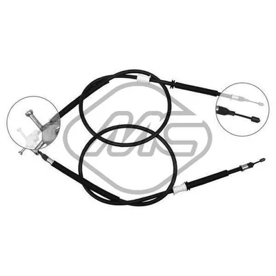 Трос ручника OPL ASTRA G ALL 1/6-1/8 (DRUM BRAKE) Metalcaucho 82519