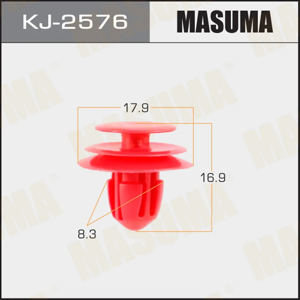 Клипса автомобильная уп.50 MASUMA KJ-2576