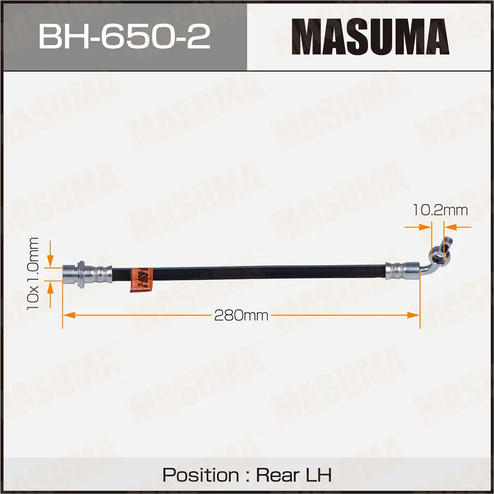 Шланг тормозной TOYOTA RAV4 MASUMA BH6502