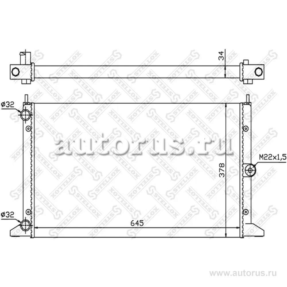 Радиатор системы охлаждения VW Sharan 1.8i/1.9TDi 97> STELLOX 10-26573-SX
