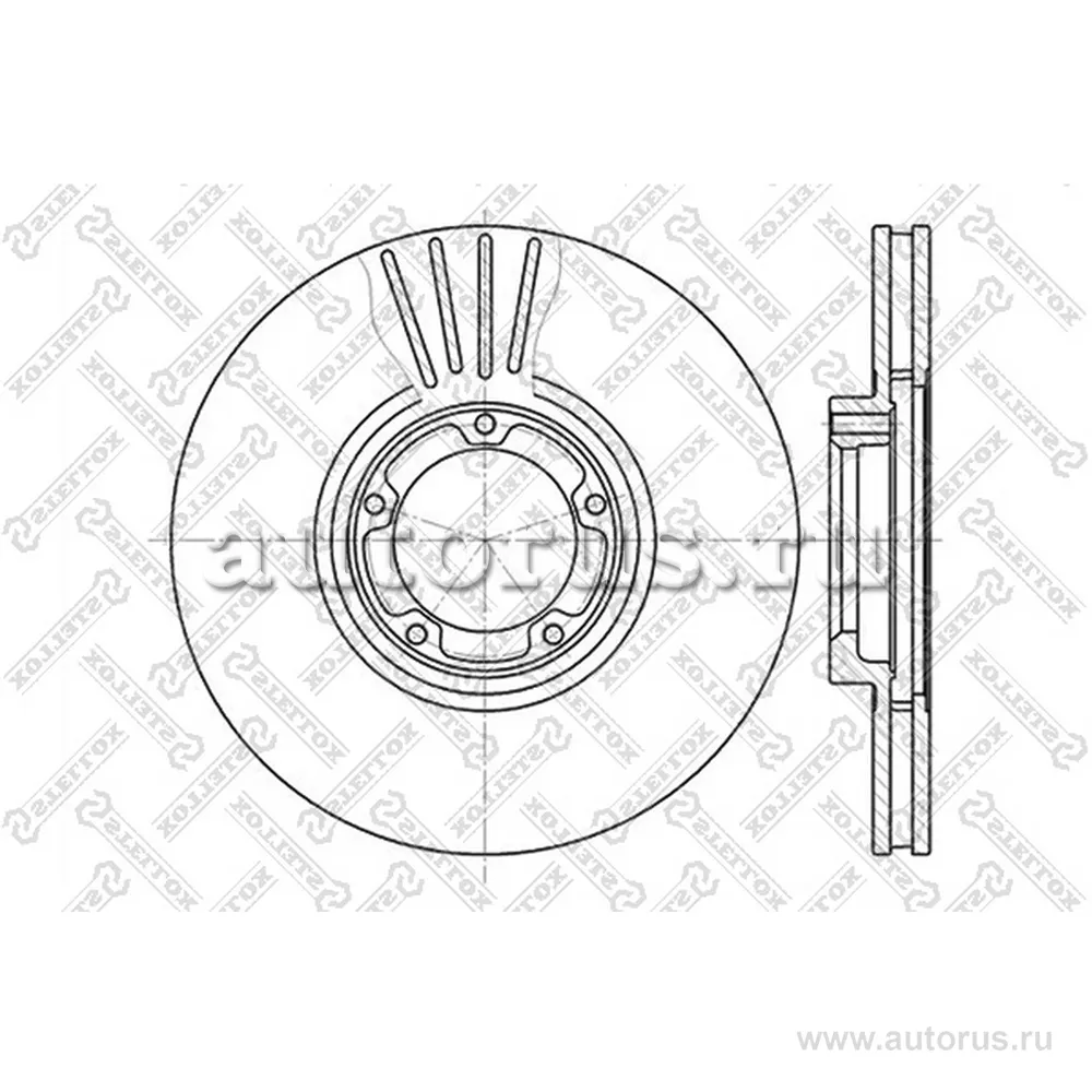 Диск тормозной передний FORD TRANSIT 91-94 STELLOX 60202531V_SX