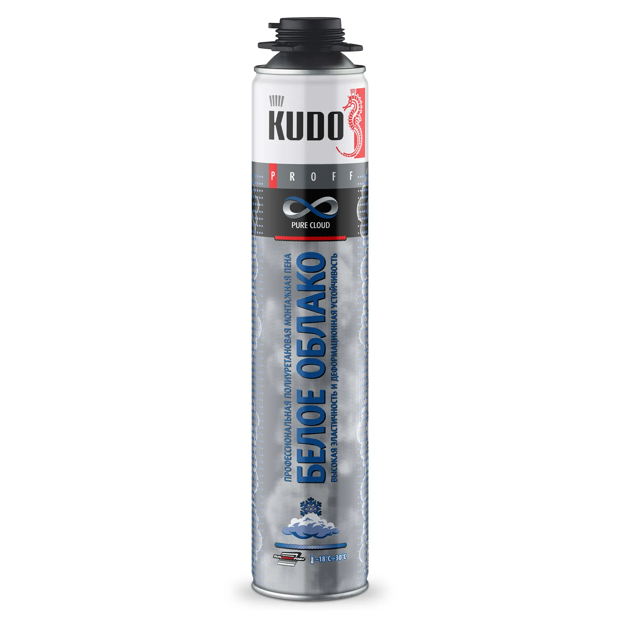 Пена полиуретановая монтажная профессиональная PROFF PURE CLOUD зимняя 1000 мл KUDO KUPP10W80