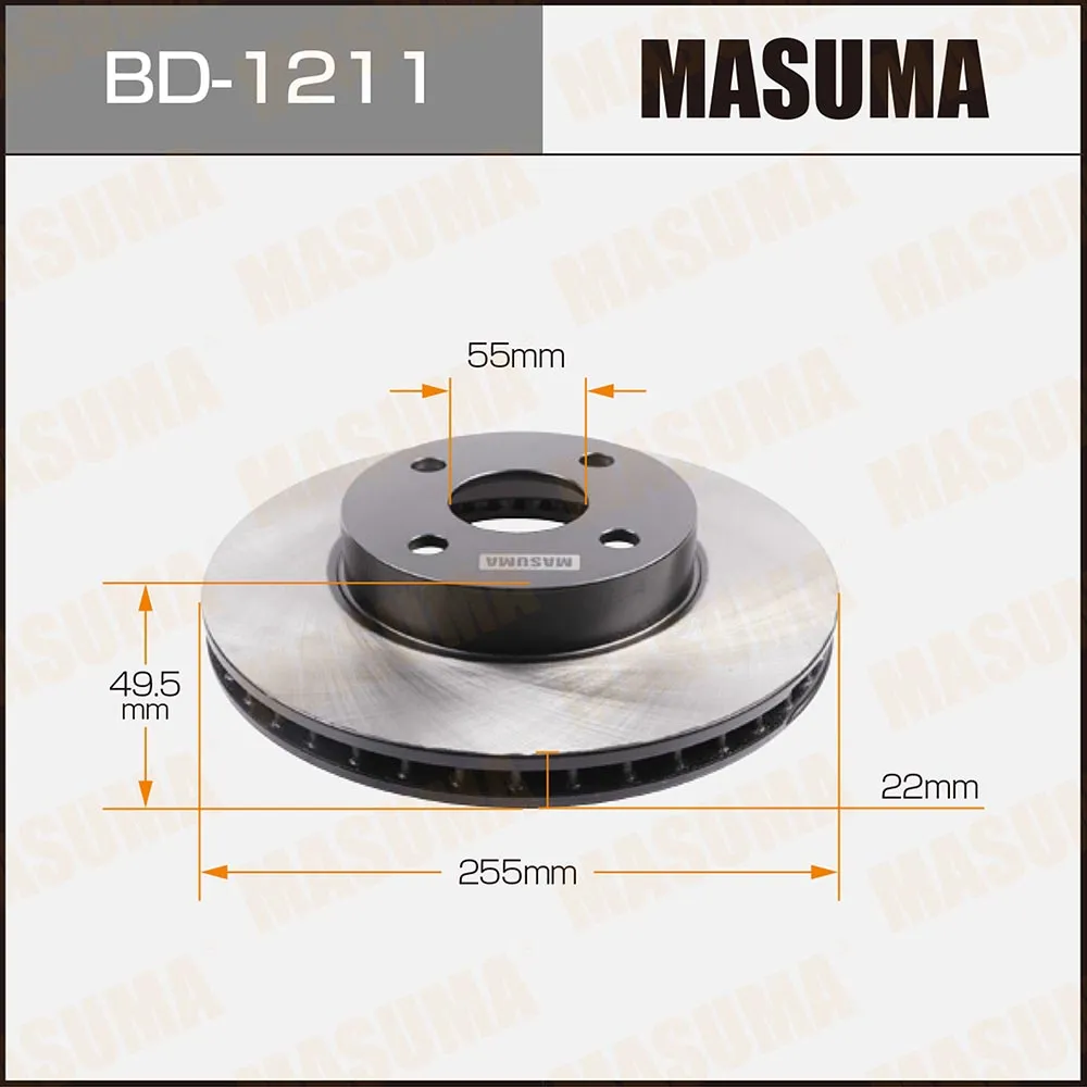 Диск тормозной передний для TOYOTA ALLEX MASUMA BD-1211