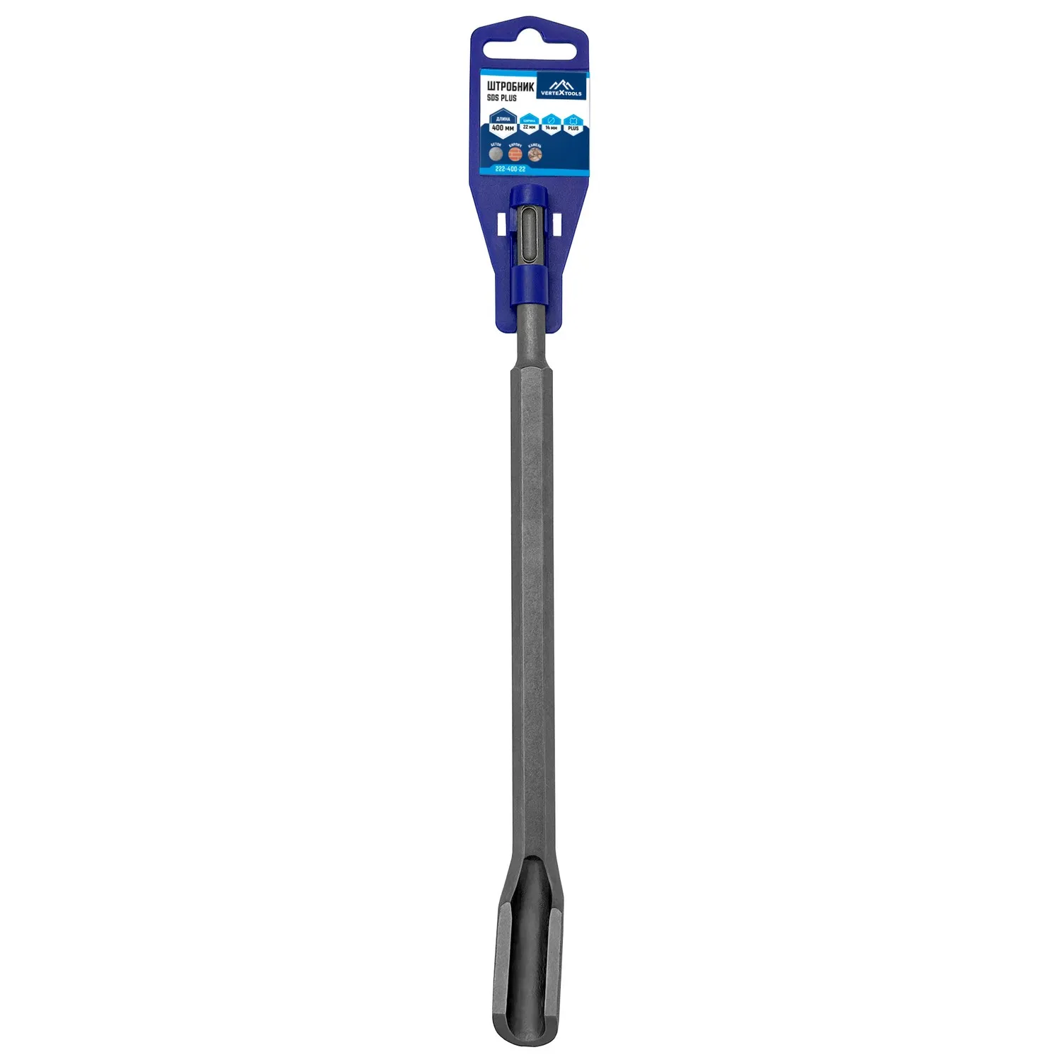 Штробник, sds plus, 14х400х22 мм VertexTools 222-400-22
