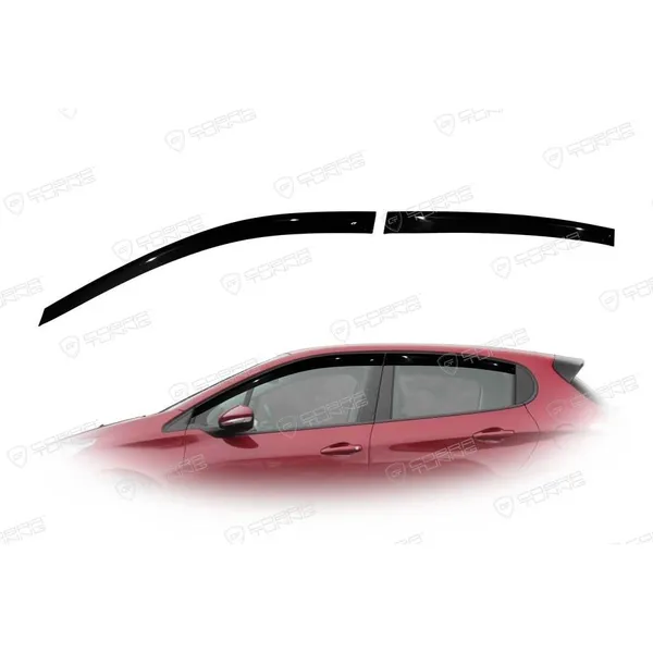 Дефлектора на окна Peugeot 208 Hb 5d 2012 деф.окон Cobra Tuning P11612