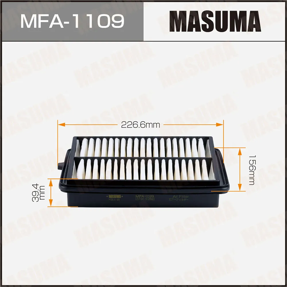 Воздушный фильтр A-986 MASUMA (1/40) MASUMA MFA1109