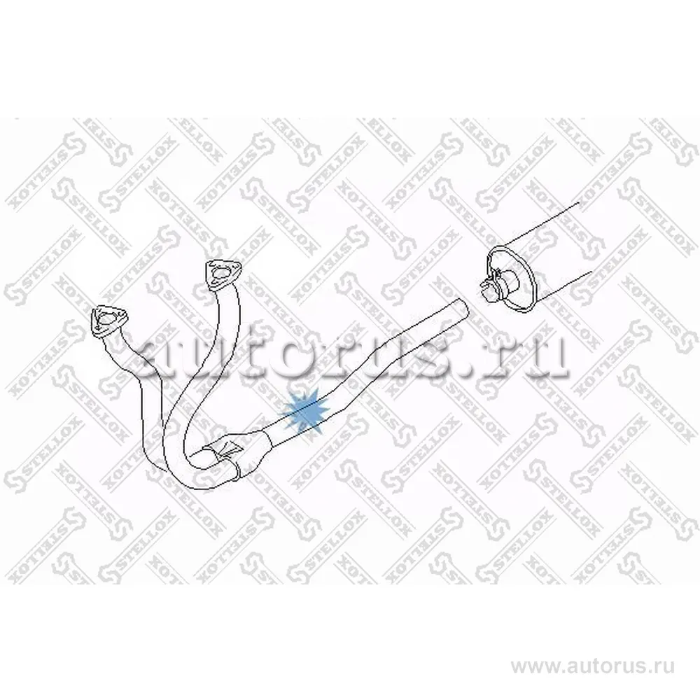Труба глушителя приемная MAN 8/9/10 87- STELLOX 8203564_SX
