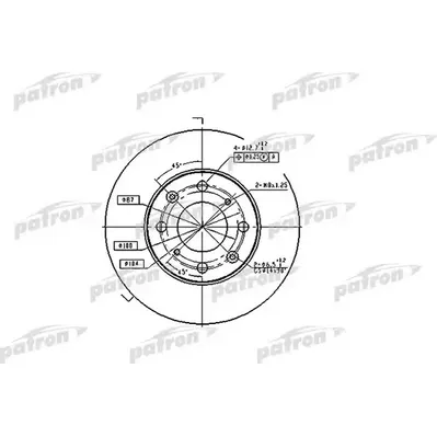 Диск тормозной передний MG: MG ZS 01-, MG ZS HATCHBACK 01-, ROVER: PATRON PBD1807